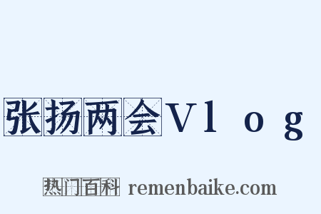 张扬两会Vlog是什么意思的图片